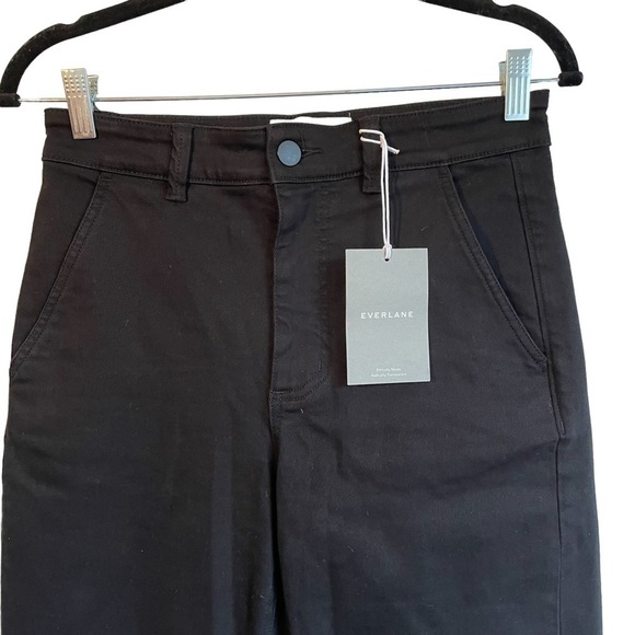 Everlane The Straight Leg Crop Short Black Size 00 NWT - Picture 3 of 9